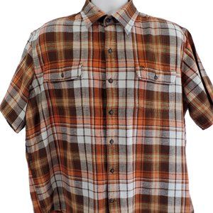 Flannel Timberland Short Sleeve Button-Down